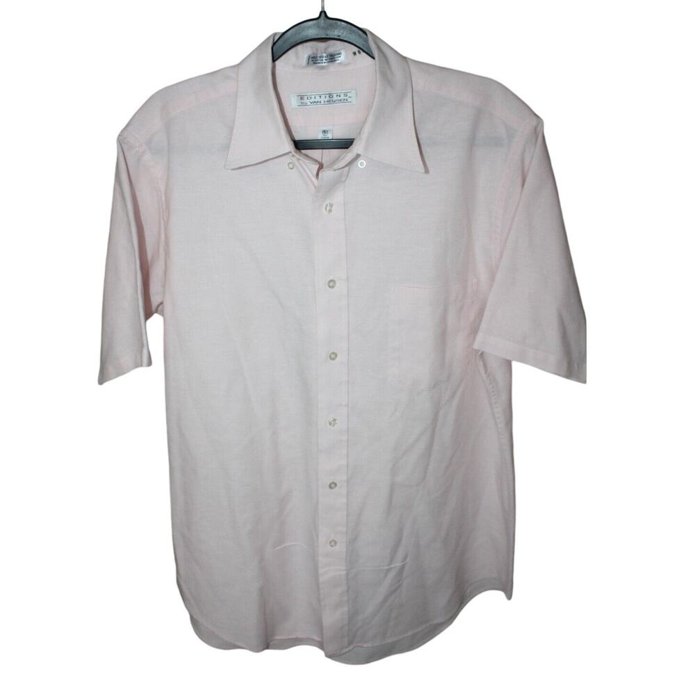 Edition by Van Heusen Single Knit Tailoring Men's 16 1/2 Half Sleeve Button Down